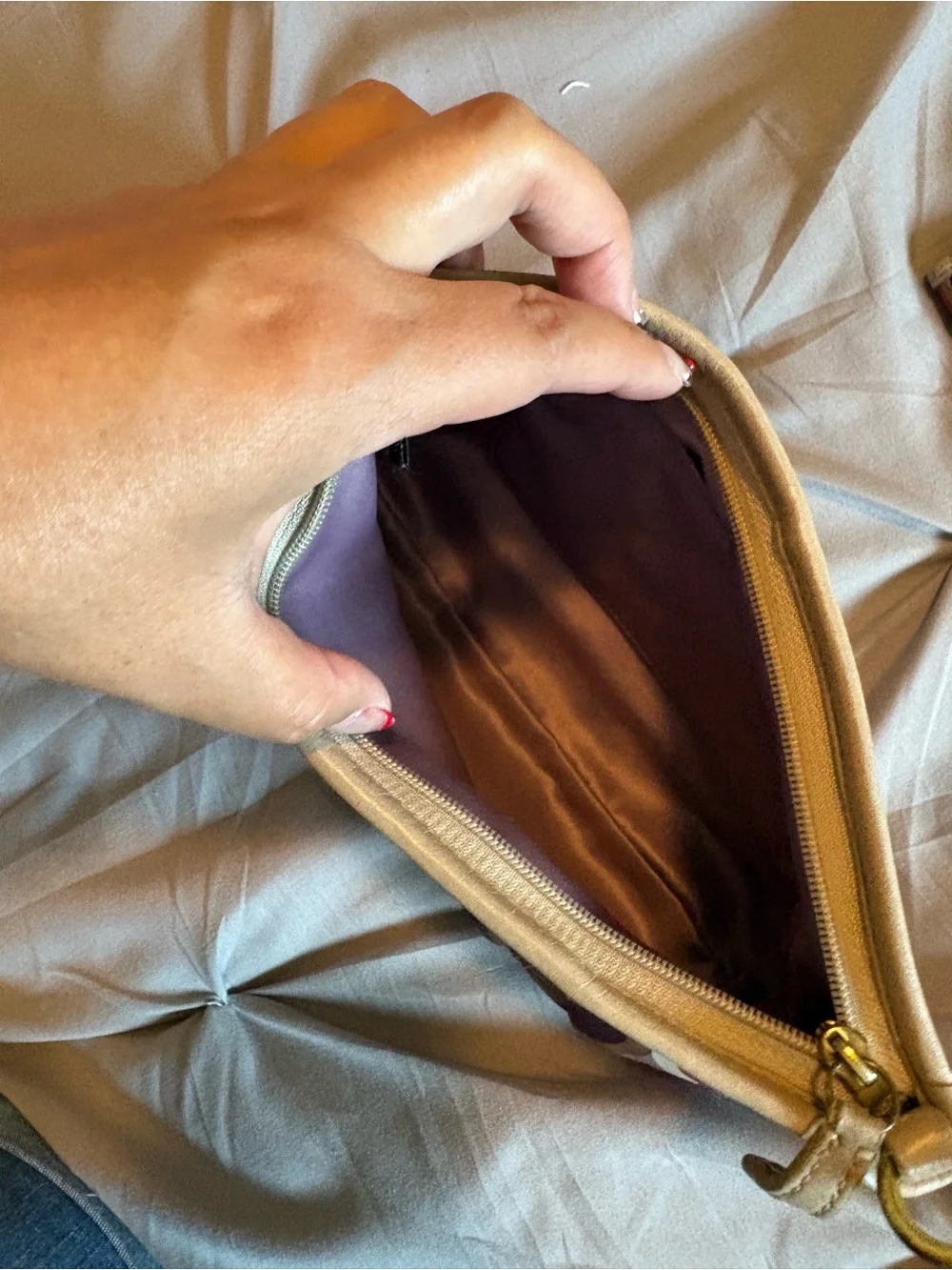 Coach Pink & Purple Signature Circle Print Wristlet Set